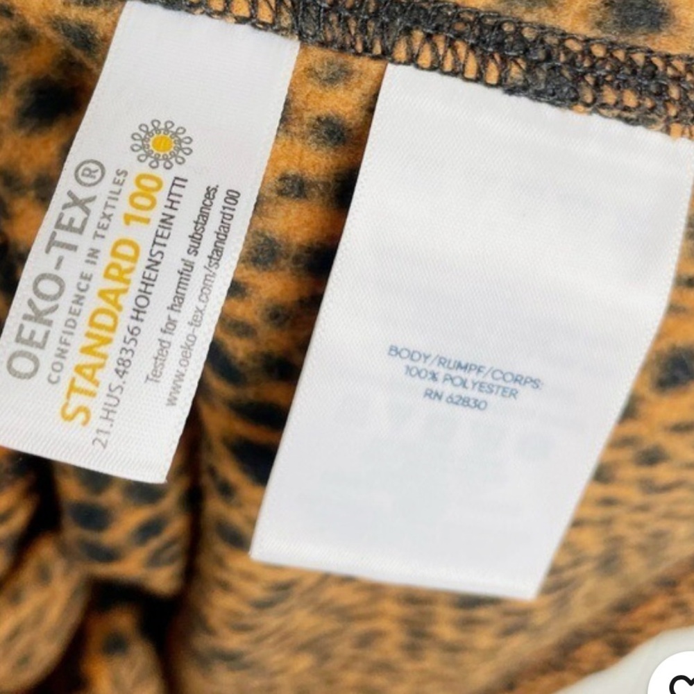 Lands' End XS Animal Print Fleece Top - Picture 4 of 5